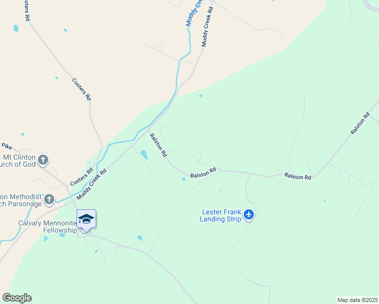 map of restaurants, bars, coffee shops, grocery stores, and more near 2597 Ralston Road in Harrisonburg