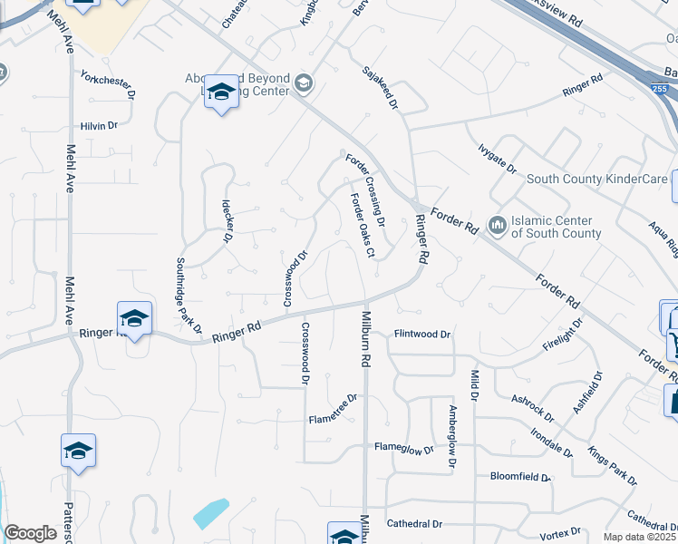 map of restaurants, bars, coffee shops, grocery stores, and more near 2 Nazareth Lane in St. Louis