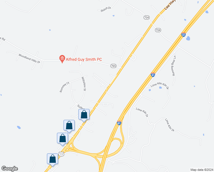 map of restaurants, bars, coffee shops, grocery stores, and more near 6 Cedar Point Lane in Harrisonburg