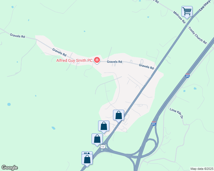 map of restaurants, bars, coffee shops, grocery stores, and more near 260 Suffolk Drive in Harrisonburg