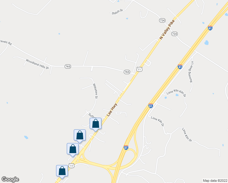 map of restaurants, bars, coffee shops, grocery stores, and more near 42 Cedar Point Lane in Harrisonburg