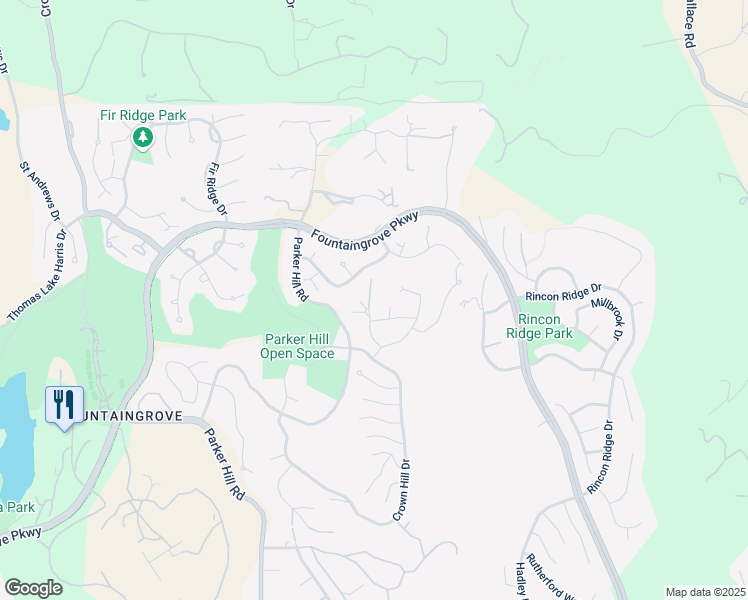 map of restaurants, bars, coffee shops, grocery stores, and more near 3874 Royal Manor Place in Santa Rosa