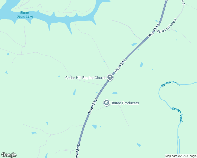 map of restaurants, bars, coffee shops, grocery stores, and more near 605 Elmer Davis Dam Road in Owenton