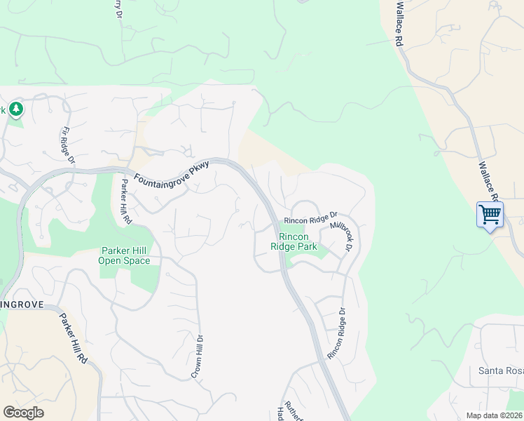 map of restaurants, bars, coffee shops, grocery stores, and more near 3866 Rocky Point Way in Santa Rosa