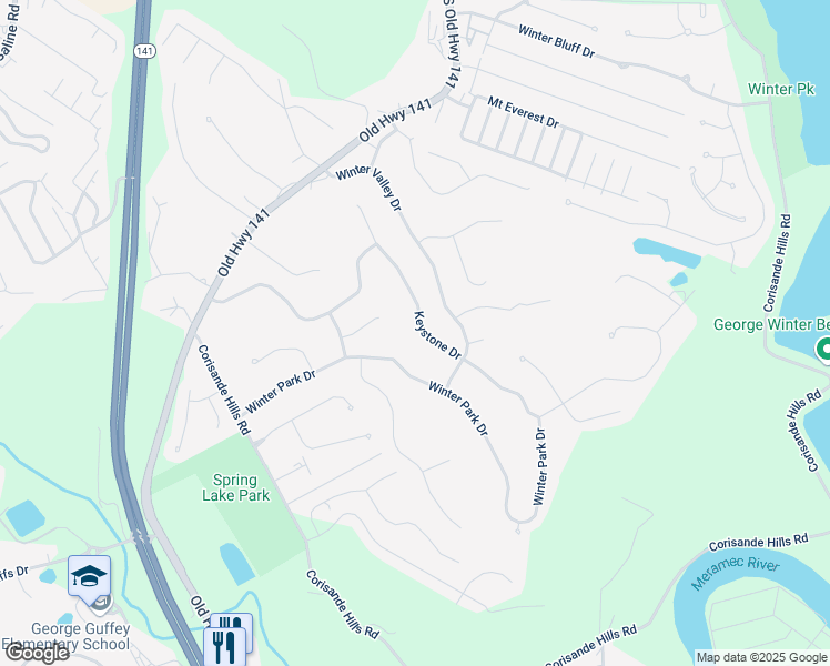 map of restaurants, bars, coffee shops, grocery stores, and more near 203 Keystone Drive in Fenton