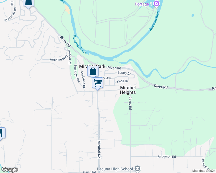 map of restaurants, bars, coffee shops, grocery stores, and more near 8046 Corso Drive in Forestville