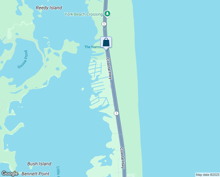 map of restaurants, bars, coffee shops, grocery stores, and more near 11 Waters Edge Road in Fenwick Island