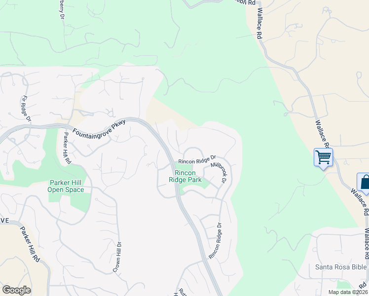 map of restaurants, bars, coffee shops, grocery stores, and more near 3915 Chanterelle Circle in Santa Rosa