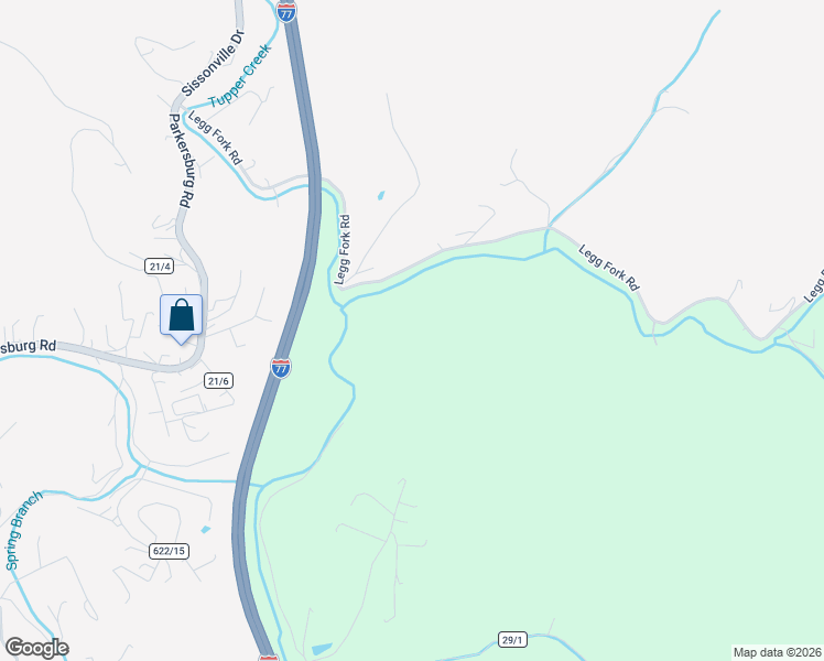 map of restaurants, bars, coffee shops, grocery stores, and more near 1900-3098 Legg Fork Road in Sissonville