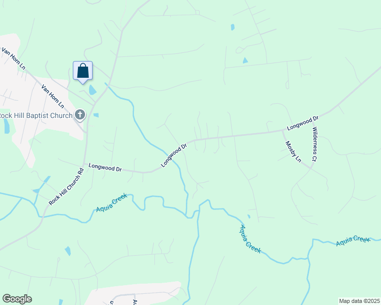 map of restaurants, bars, coffee shops, grocery stores, and more near 5 Wild Turkey Drive in Stafford