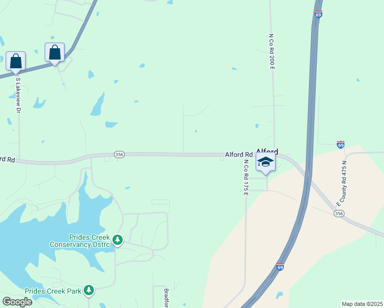 map of restaurants, bars, coffee shops, grocery stores, and more near 1415 Alford Road in Petersburg