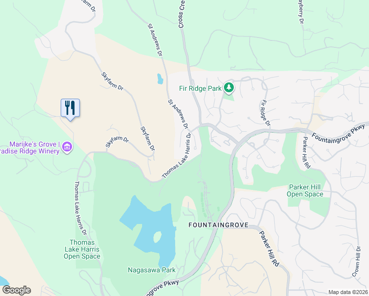 map of restaurants, bars, coffee shops, grocery stores, and more near 3715 Llyn Glaslyn Place in Santa Rosa