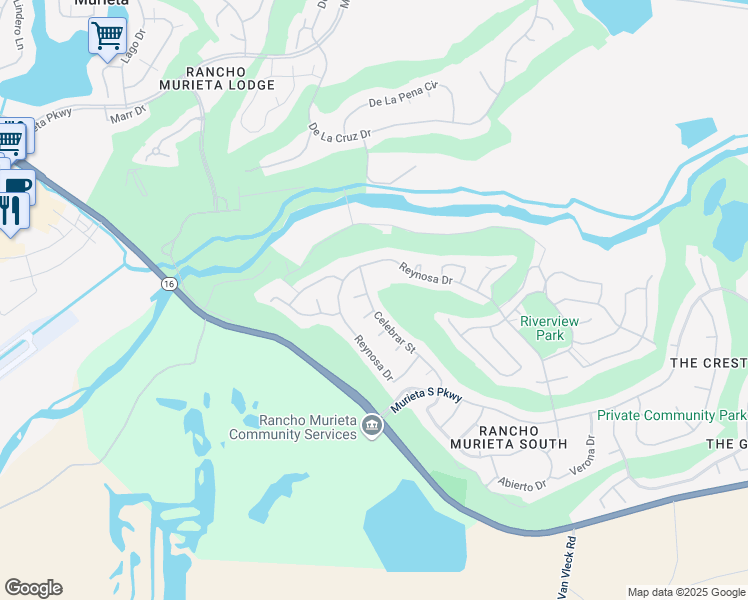map of restaurants, bars, coffee shops, grocery stores, and more near 15135 Celebrar St in Sloughhouse