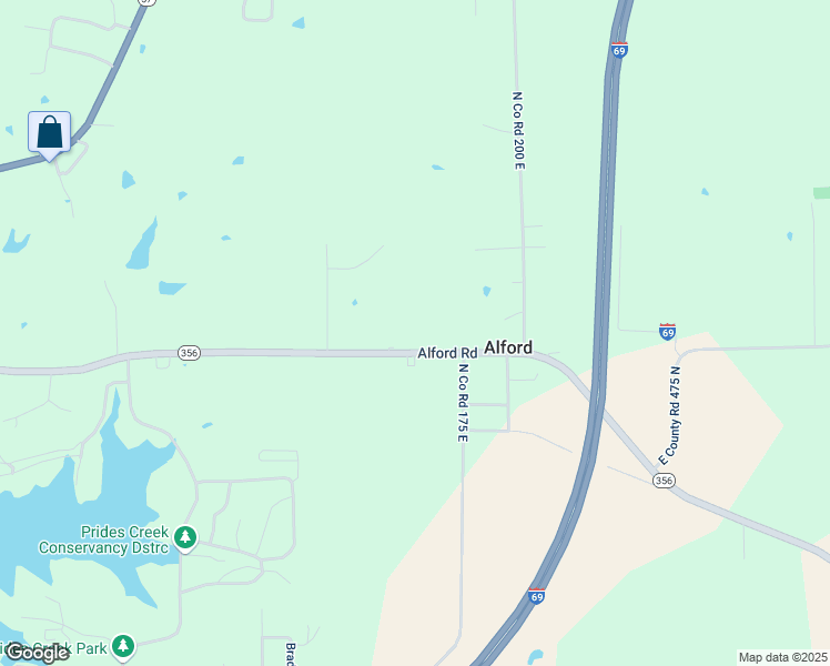 map of restaurants, bars, coffee shops, grocery stores, and more near 1587 Highway 356 in Petersburg