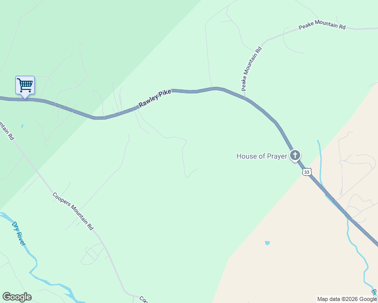 map of restaurants, bars, coffee shops, grocery stores, and more near 9903 Rawley Pike in Hinton