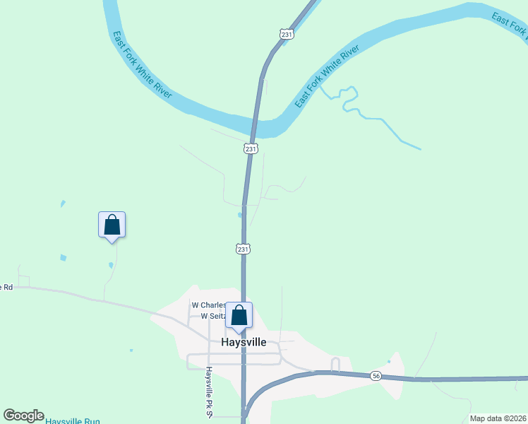 map of restaurants, bars, coffee shops, grocery stores, and more near 7790 U.S. 231 in Jasper