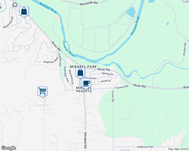map of restaurants, bars, coffee shops, grocery stores, and more near 8046 Corso Drive in Forestville