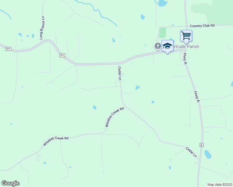 map of restaurants, bars, coffee shops, grocery stores, and more near 5249 Cedar Lane in Washington