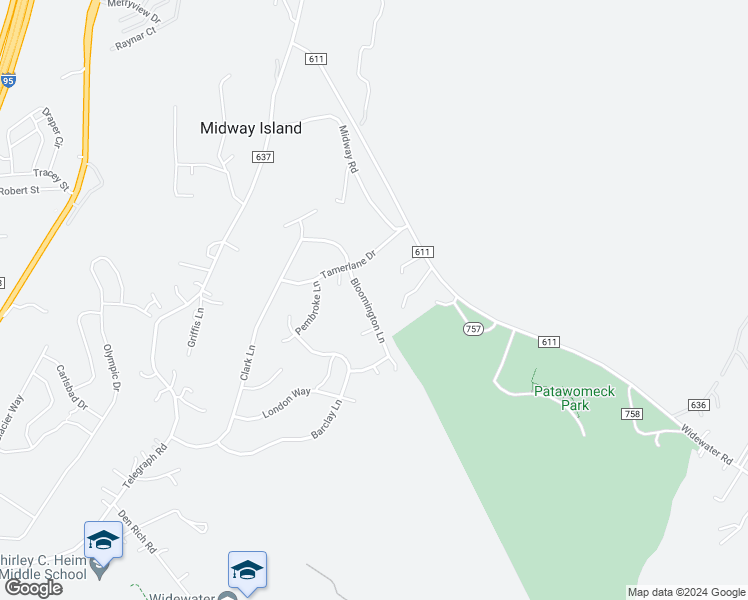 map of restaurants, bars, coffee shops, grocery stores, and more near 35 Bloomington Lane in Stafford