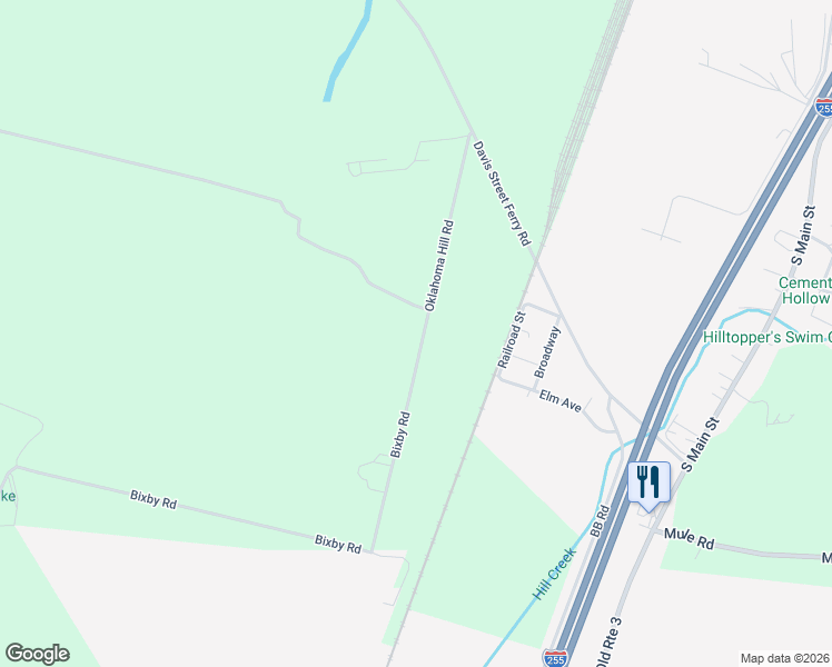 map of restaurants, bars, coffee shops, grocery stores, and more near 1219 Oklahoma Hill Road in Columbia