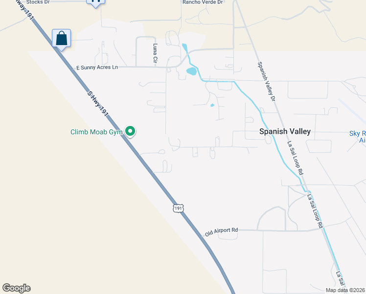 map of restaurants, bars, coffee shops, grocery stores, and more near 260 West Rio Grande Drive in Moab