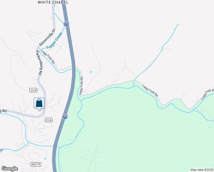 map of restaurants, bars, coffee shops, grocery stores, and more near 1900 Legg Fork Road in Sissonville