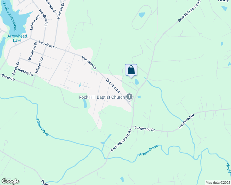 map of restaurants, bars, coffee shops, grocery stores, and more near 39 Van Horn Lane in Stafford