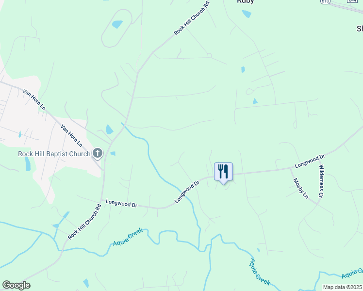 map of restaurants, bars, coffee shops, grocery stores, and more near 16 Holly Court in Stafford