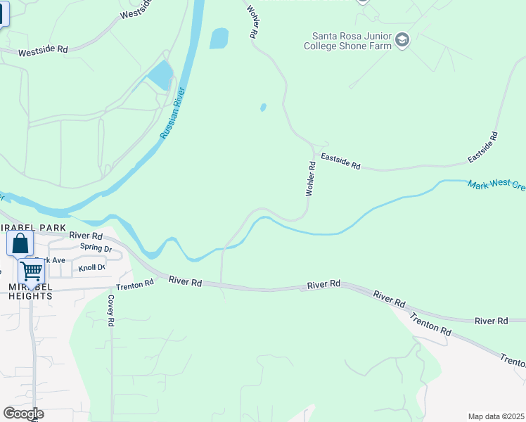 map of restaurants, bars, coffee shops, grocery stores, and more near 11000 Wohler Road in Healdsburg