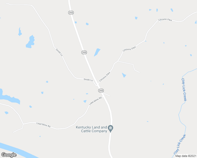 map of restaurants, bars, coffee shops, grocery stores, and more near 3480 Citizens Pike in Owenton