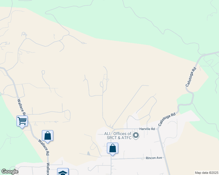map of restaurants, bars, coffee shops, grocery stores, and more near 1556-1688 Baird Road in Santa Rosa