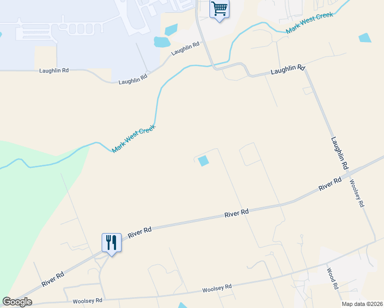 map of restaurants, bars, coffee shops, grocery stores, and more near 2705 River Road in Windsor