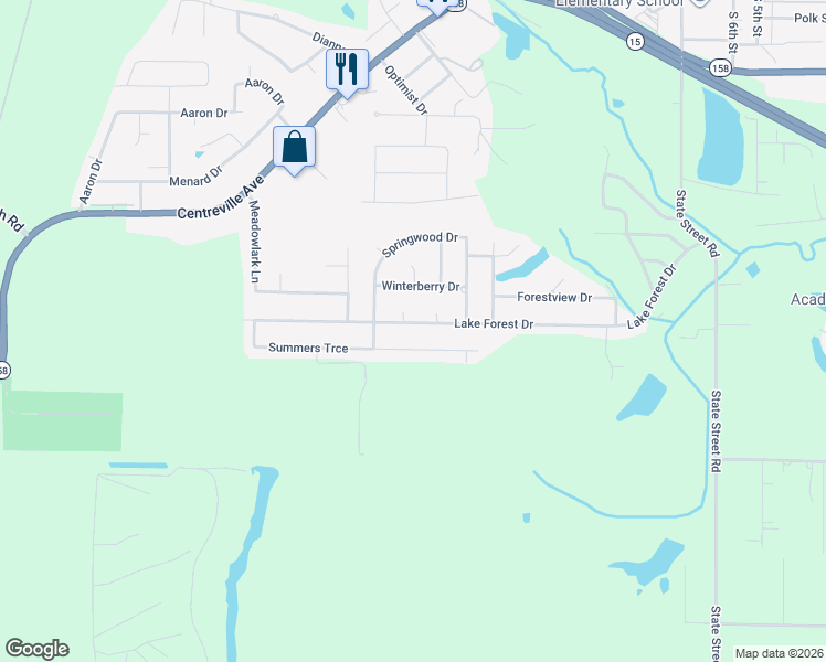 map of restaurants, bars, coffee shops, grocery stores, and more near 232 Lake Forest Drive in Belleville