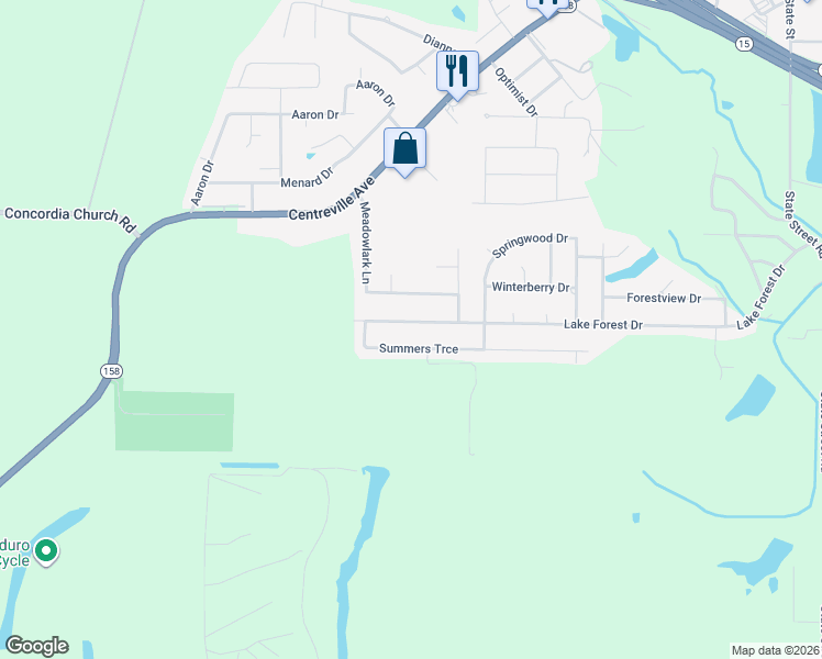 map of restaurants, bars, coffee shops, grocery stores, and more near 328 Lake Forest Drive in Belleville