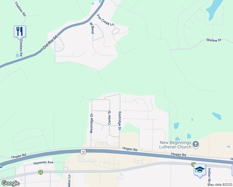 map of restaurants, bars, coffee shops, grocery stores, and more near 102 Ridgedale Drive in Pacific