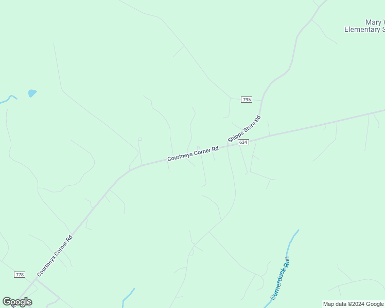map of restaurants, bars, coffee shops, grocery stores, and more near Courtneys Corner Road in Fauquier County