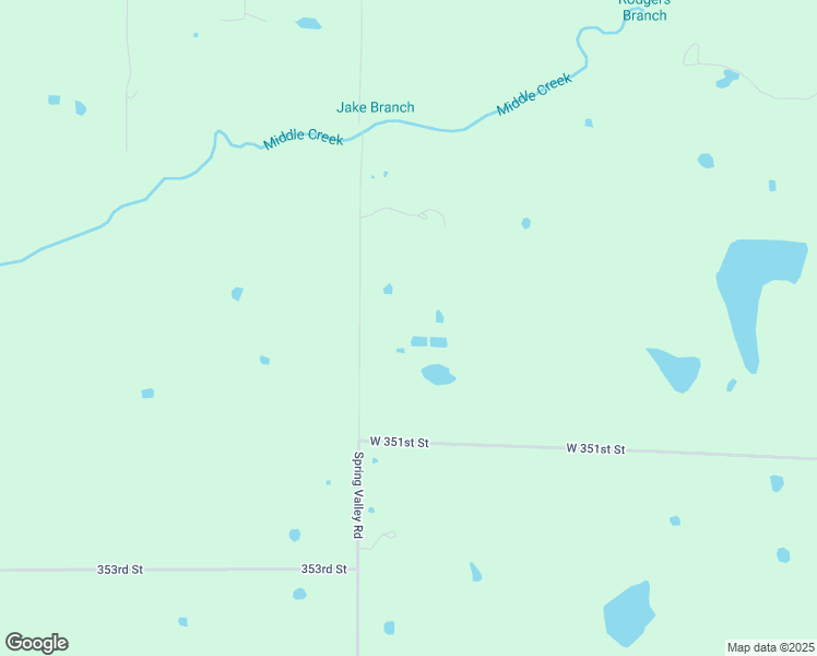 map of restaurants, bars, coffee shops, grocery stores, and more near 34945 Spring Valley Road in Paola