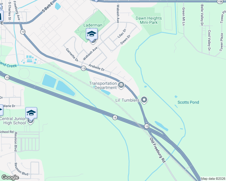 map of restaurants, bars, coffee shops, grocery stores, and more near 46 Periwinkle Circle in Belleville