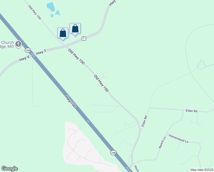 map of restaurants, bars, coffee shops, grocery stores, and more near 3381 Old Highway 100 in Villa Ridge