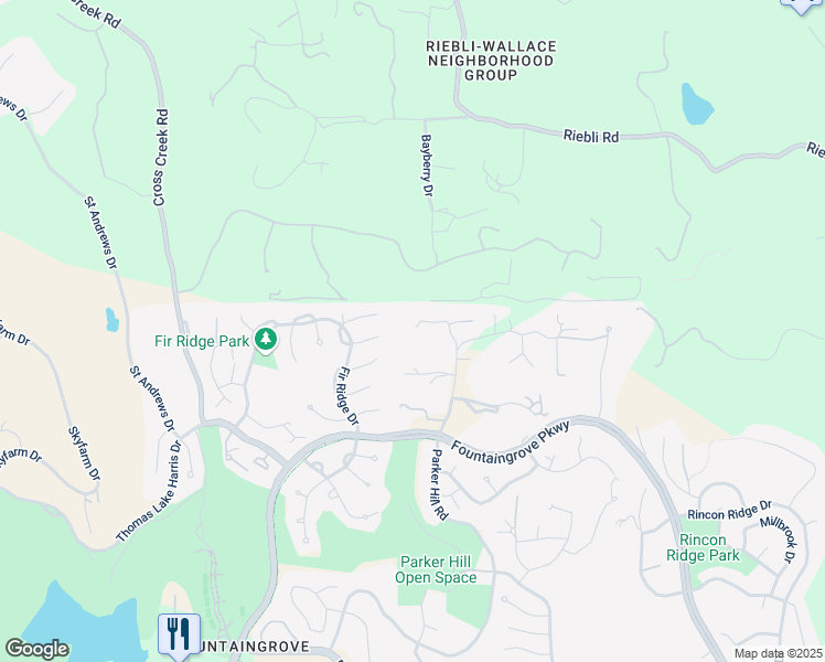 map of restaurants, bars, coffee shops, grocery stores, and more near 4375 Parker Hill Road in Santa Rosa