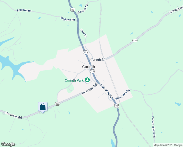 map of restaurants, bars, coffee shops, grocery stores, and more near in Corinth