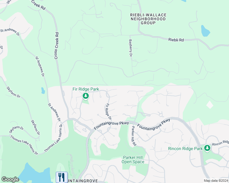 map of restaurants, bars, coffee shops, grocery stores, and more near 2014 Turnberry Court in Santa Rosa