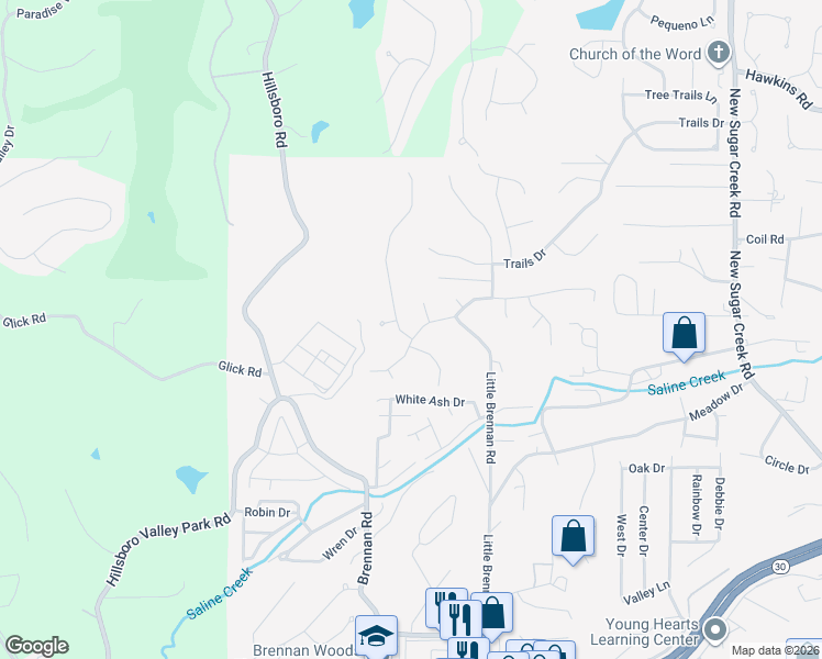 map of restaurants, bars, coffee shops, grocery stores, and more near 1030 San Luis Dr in Fenton