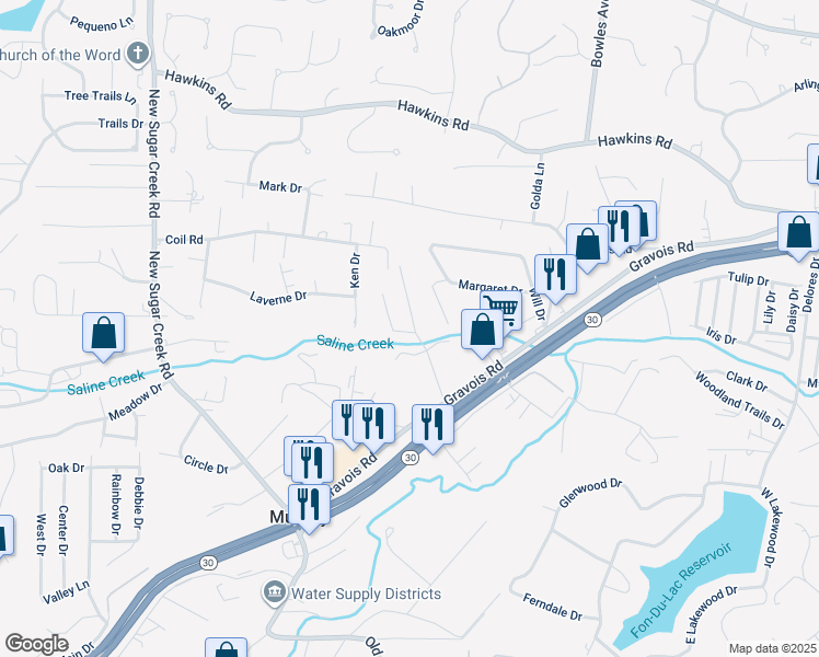 map of restaurants, bars, coffee shops, grocery stores, and more near 4 Dixie in Fenton