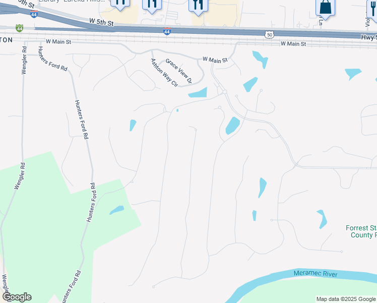 map of restaurants, bars, coffee shops, grocery stores, and more near 559 Vista Hills Court in Eureka