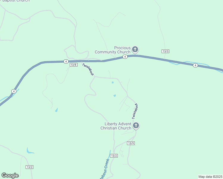 map of restaurants, bars, coffee shops, grocery stores, and more near Twistabout in Procious