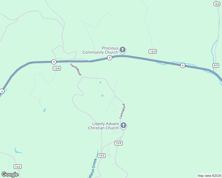 map of restaurants, bars, coffee shops, grocery stores, and more near Twistabout in Procious