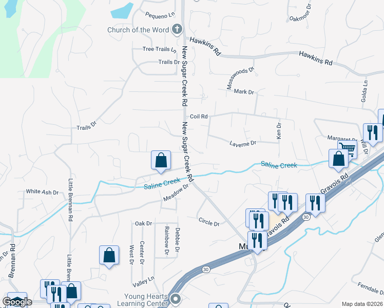 map of restaurants, bars, coffee shops, grocery stores, and more near 20 East Lark Drive in Fenton