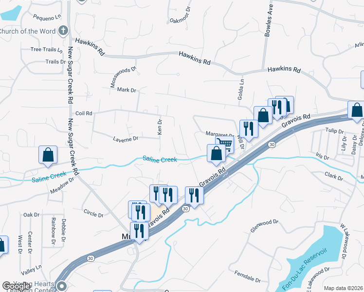 map of restaurants, bars, coffee shops, grocery stores, and more near 4 Dixie in Fenton