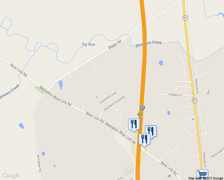 map of restaurants, bars, coffee shops, grocery stores, and more near Deerfield Court in Memphis